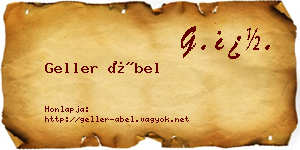 Geller Ábel névjegykártya
