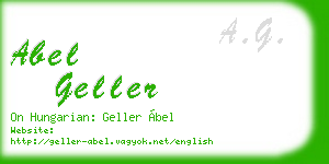 abel geller business card